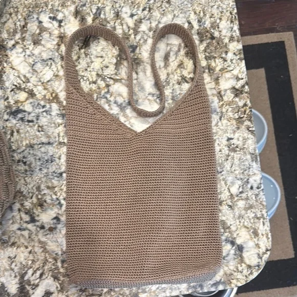 The Sak Elegant Brown Knit Tote Bag - Picture 1 of 7